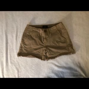 American Eagle Khaki “Shortie” Shorts